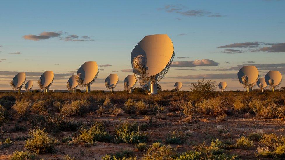 The MeerKAT radio telescope located in South Africa