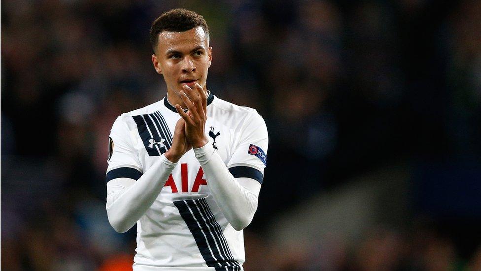 Spurs' Dele Ali applauds the fans