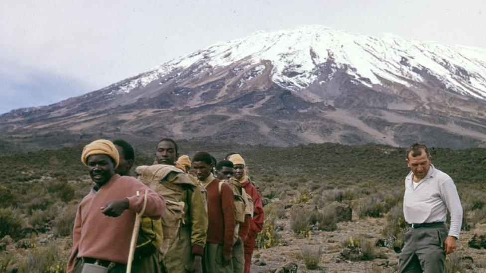 Trek participants at Mount Kilimanjaro