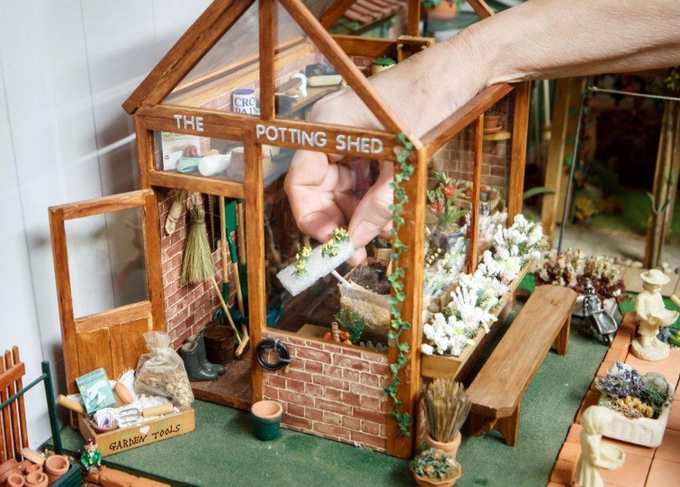 Miniature potting shed