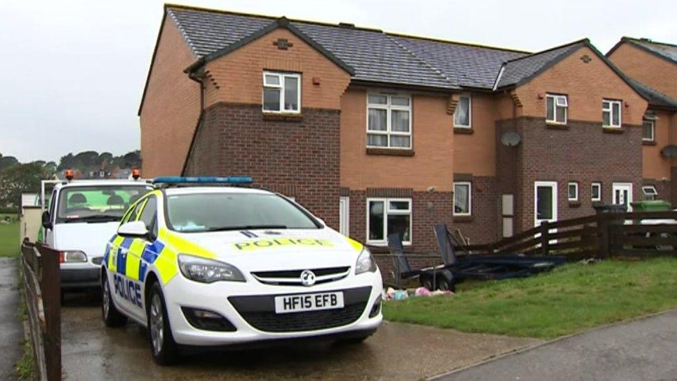 Police at the family home in Emmadale Close, Weymouth, in 2015