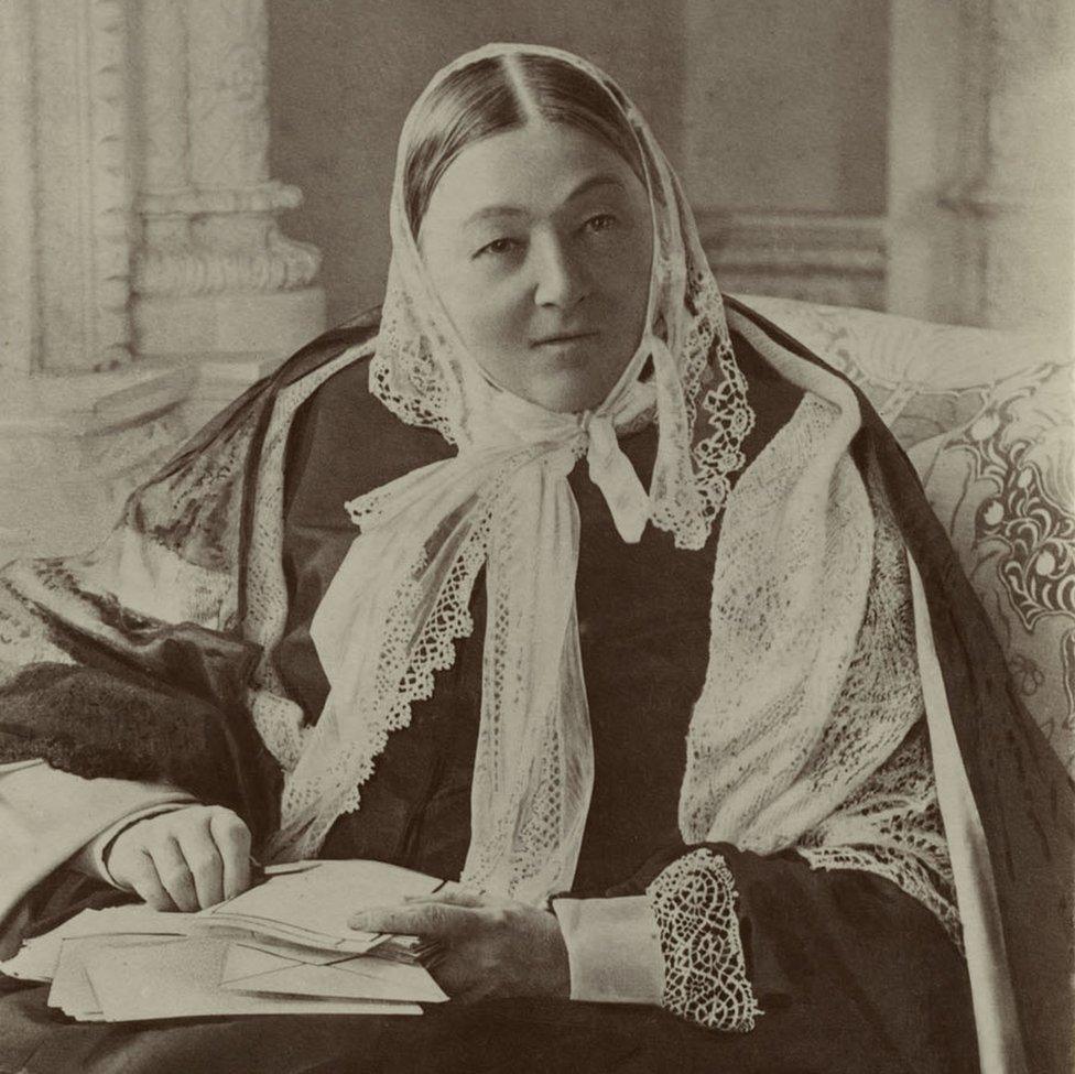 Florence Nightingale with letters