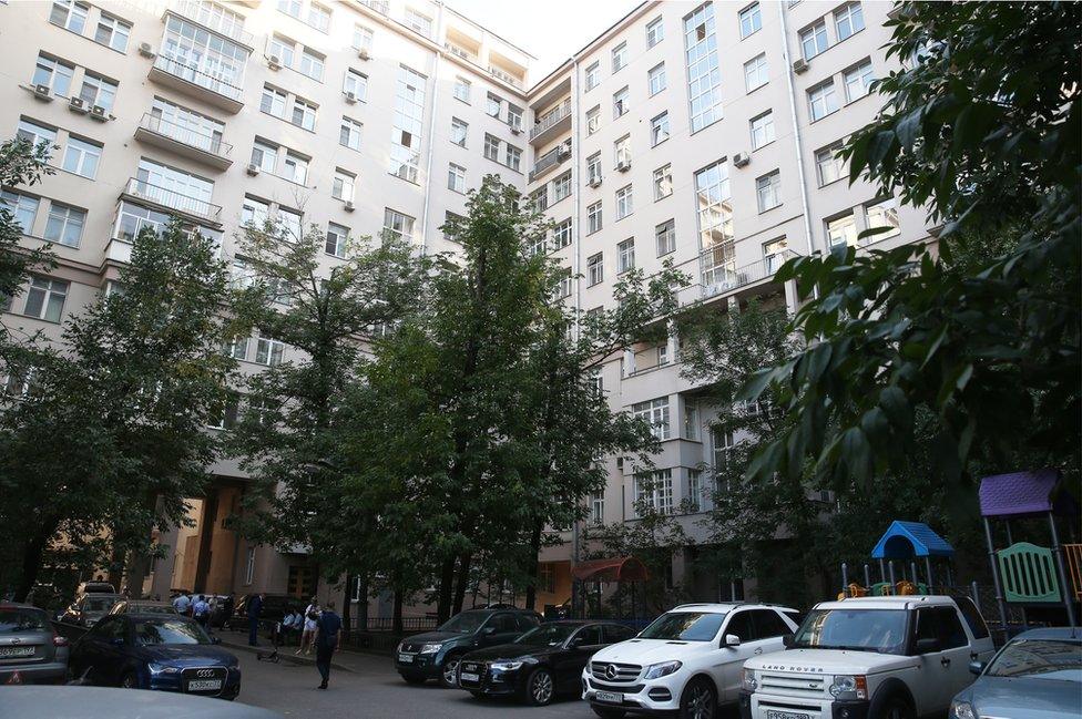 The yard at 2 Serafimovich Street, where Novolipetsk Steel (NLMK) Vice President Bruno Charles De Cooman was found dead