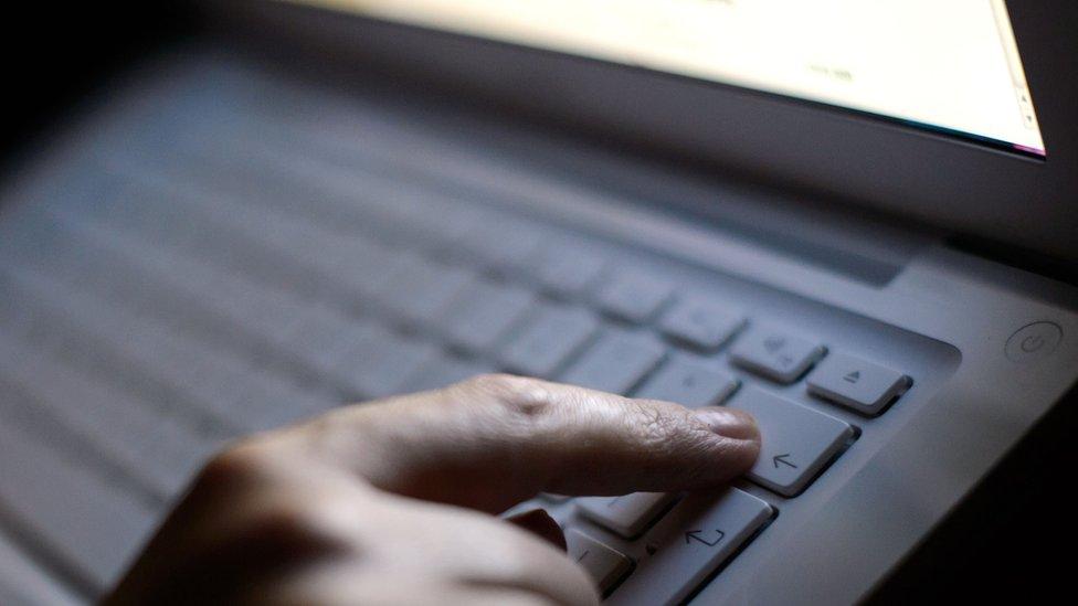 Person using a computer