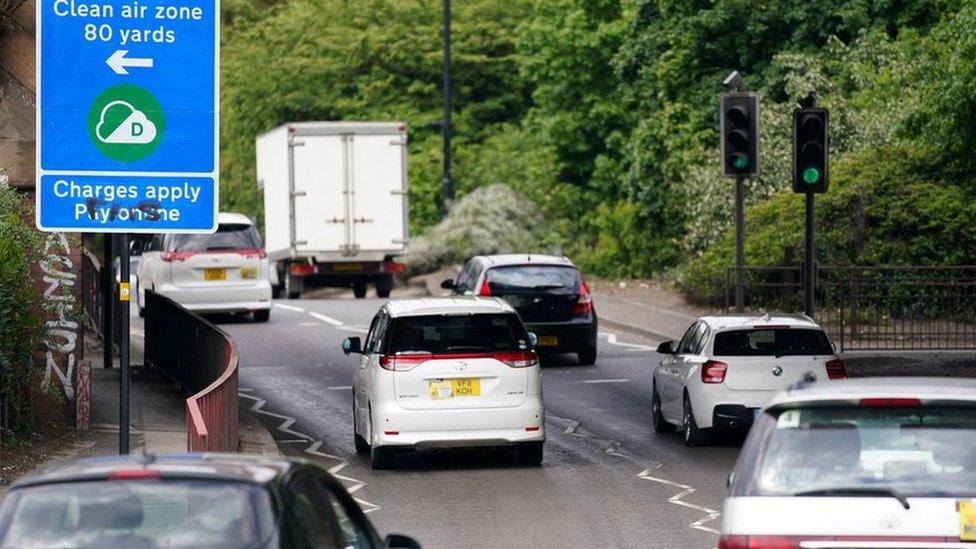 Cars on road