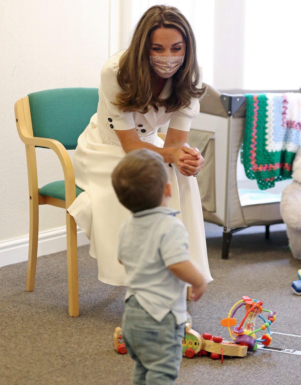 The Duchess of Cambridge at Baby Basics UK