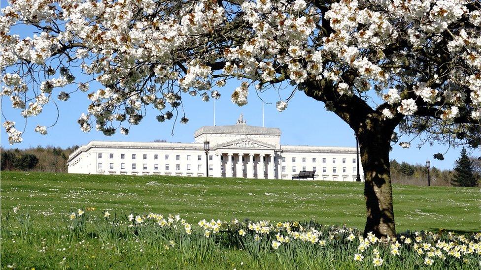 Stormont Parliament Building in springtime. Belfast, Northern Ireland