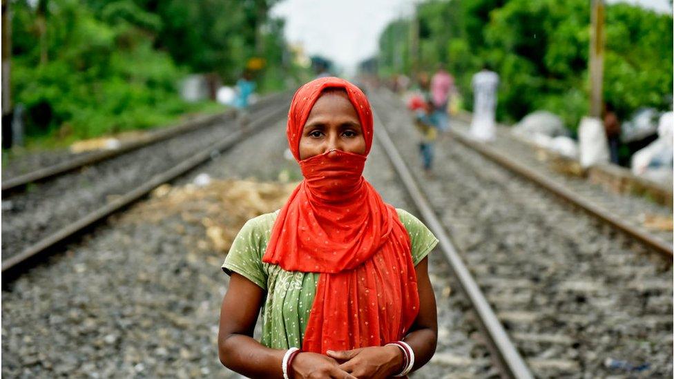 Pushpa Sardar, lives on a slum, works as a house maid lost her work during a nationwide lockdown to slow the spreading of the coronavirus disease