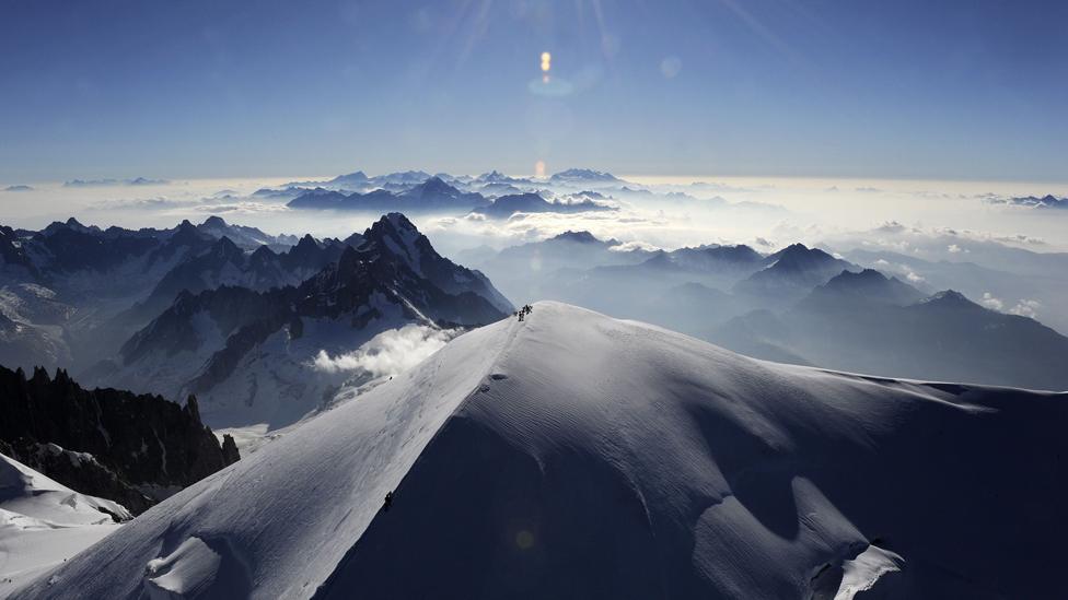 Aerial view of Mont Blanc