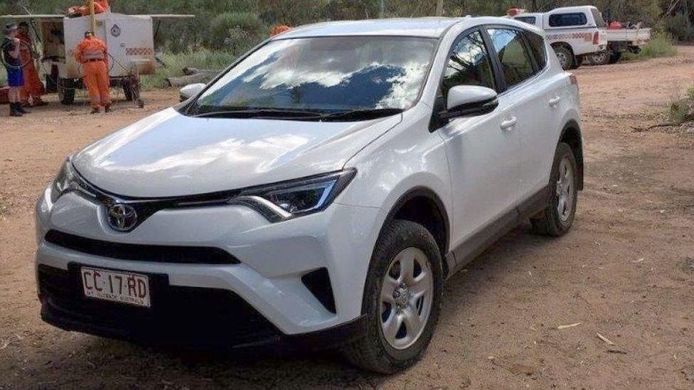 The German tourists car was found 70km from Alice Springs