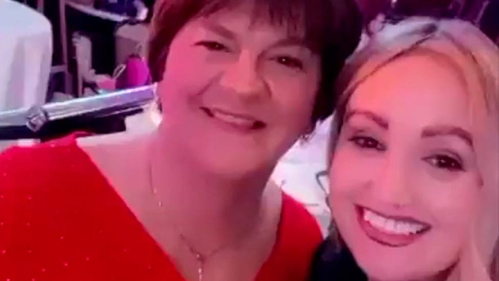 Arlene Foster in selfie with girl