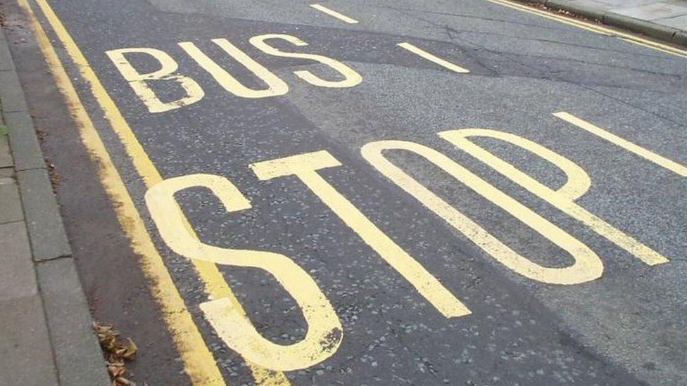 bus stop sign