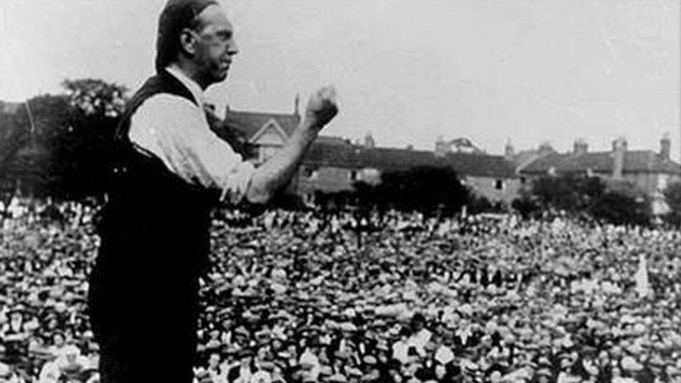 Arthur James Cook addressing a crowd