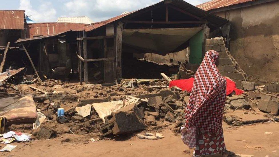 House damaged by torrential rains