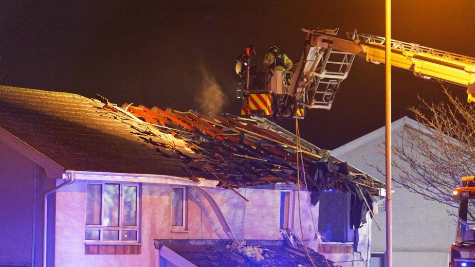 The damage to the roof in Neath