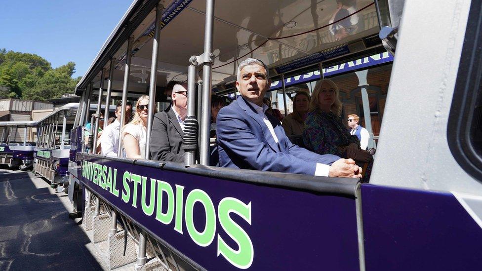 Sadiq Khan at Universal Studios