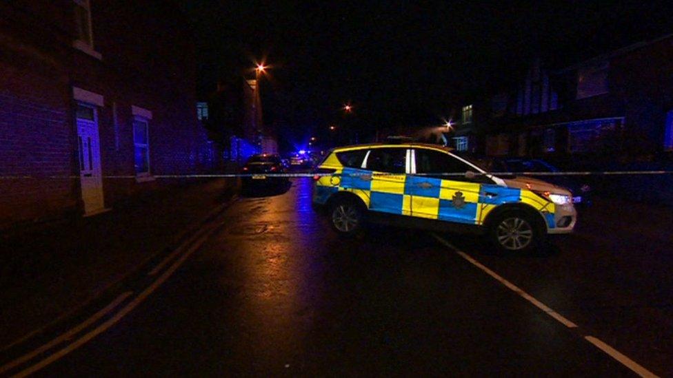 Cordon around Castle Retail Park in Radford, Nottinghamshire