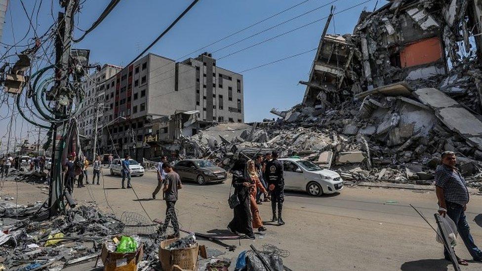 Destruction in Beit Hanoun, Gaza Strip