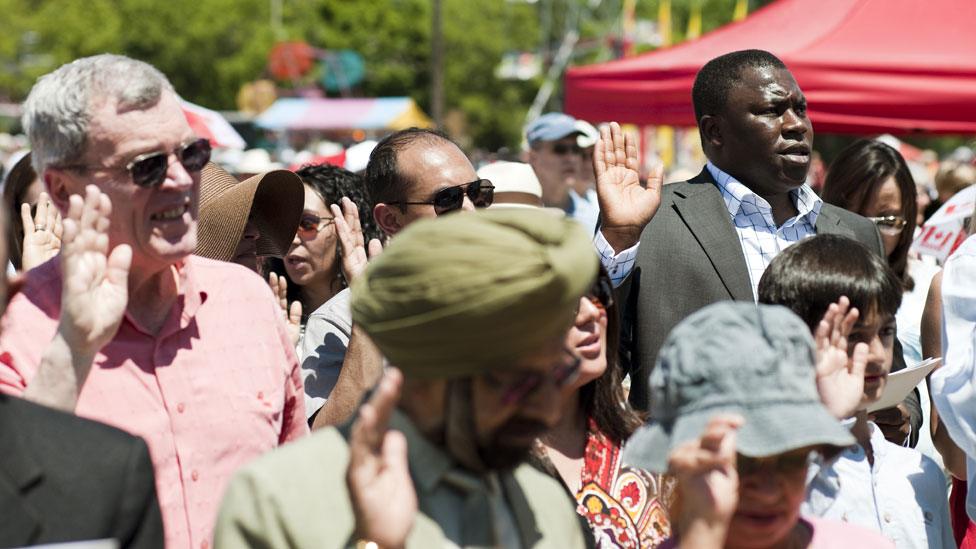 Swearing-in day ceremony for new Canadian citizens