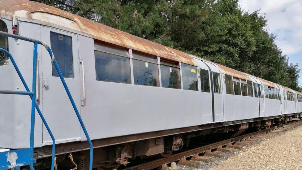 Underground train cars