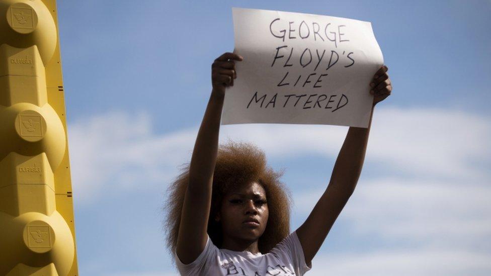 Protester in Minneapolis