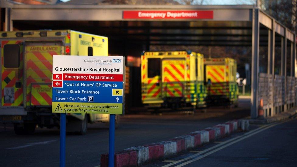 Exterior of Gloucestershire Royal Hospital