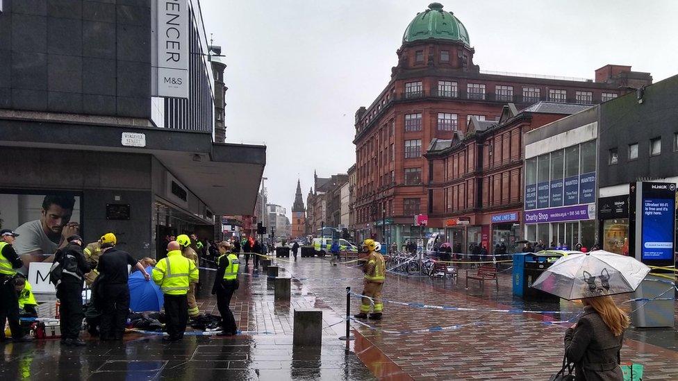 Emergency services with pedestrian