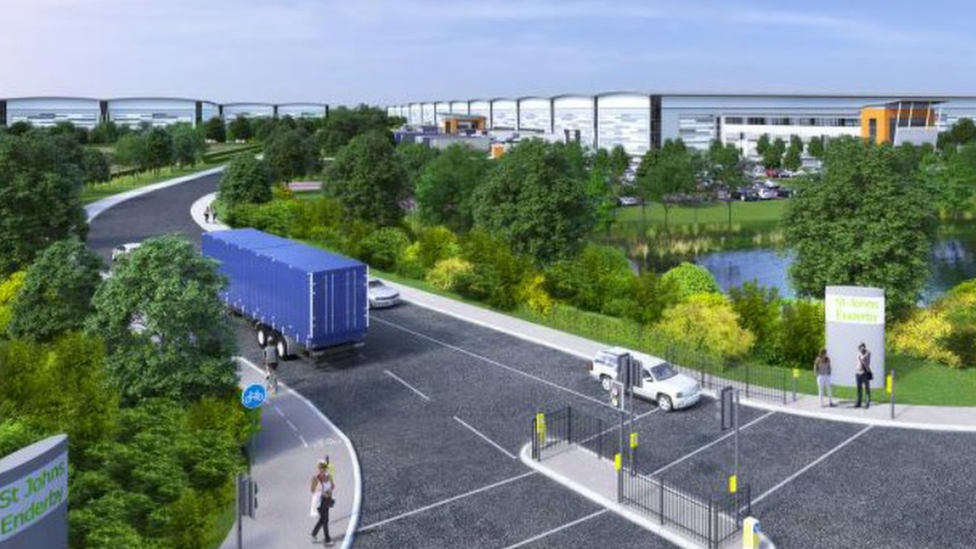 Impression of the new logistics hub