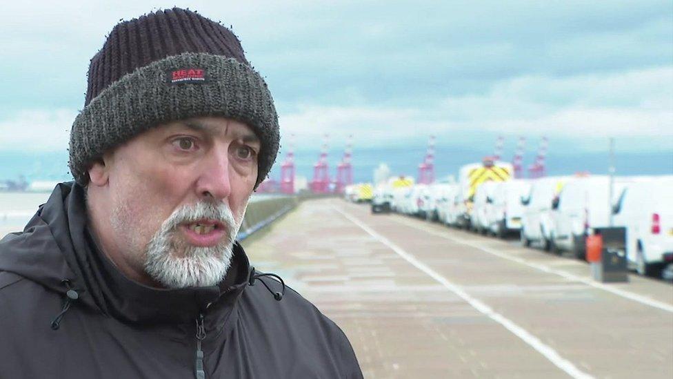 Steve Taylor on New Brighton promenade