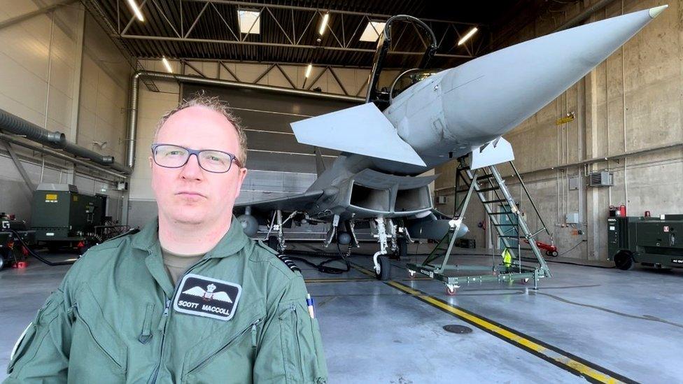 RAF Wing Cdr Scott Maccoll, in Estonia