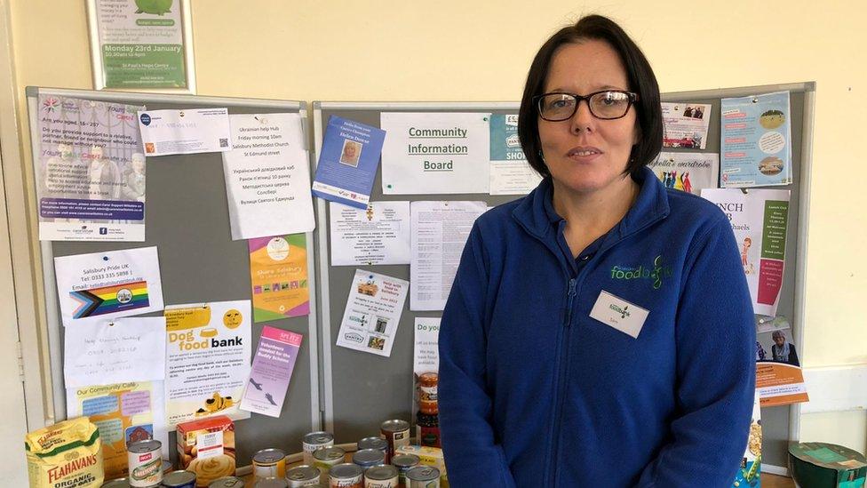 A women in a foodbank