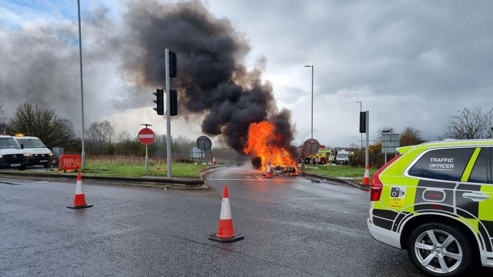 The M4 westbound