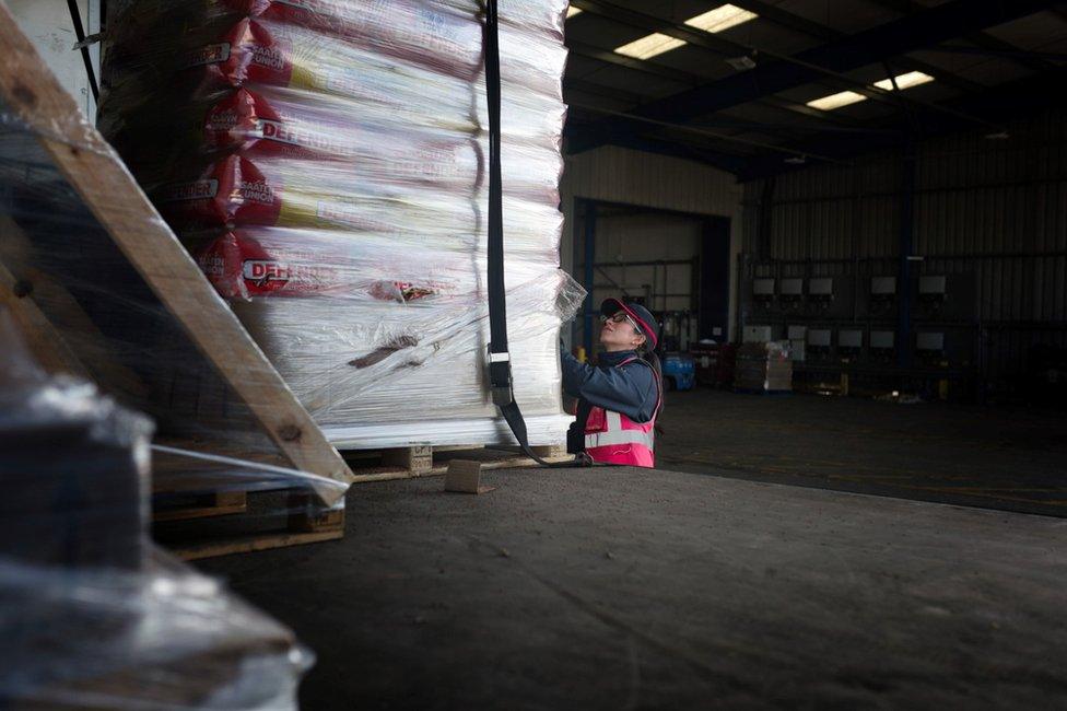 Yasmin checking the straps