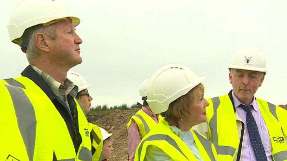 A group of 20 potential investors were show around a Swansea Valley turbine scheme