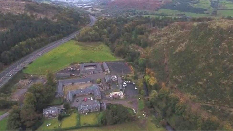 Aerial view of the site for the distillery