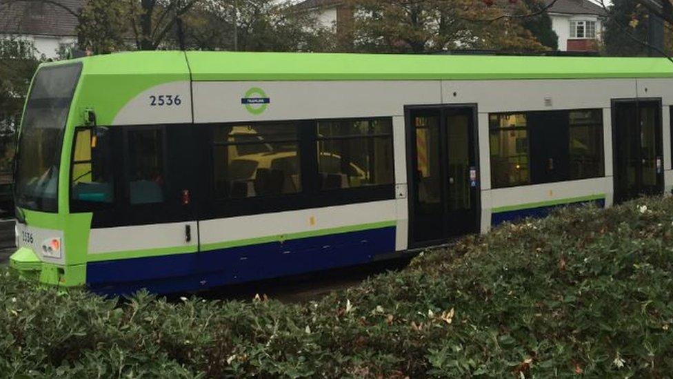 Croydon tram on 9 November