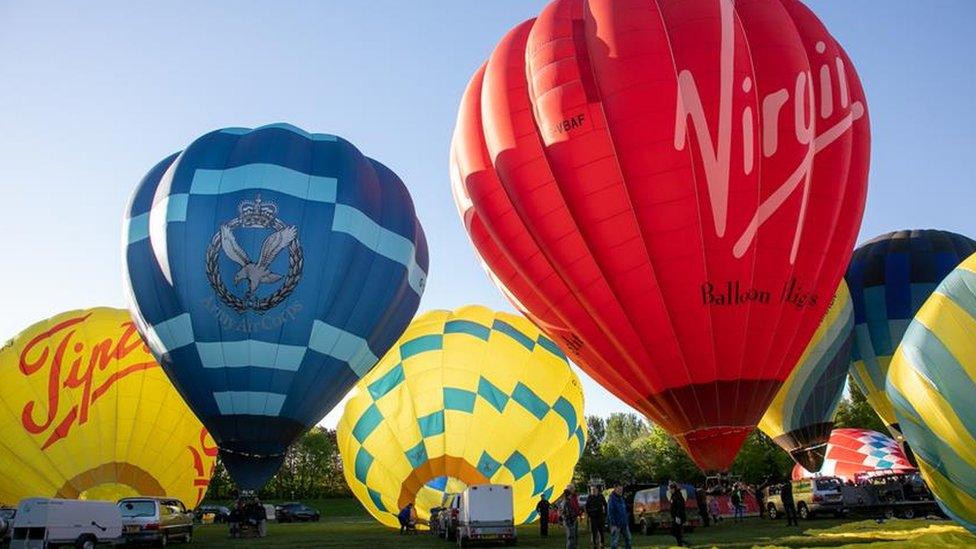 Hot air balloons at previous event