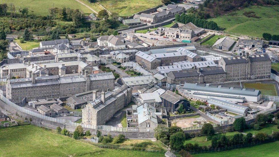 An aerial view of Dartmoor prison