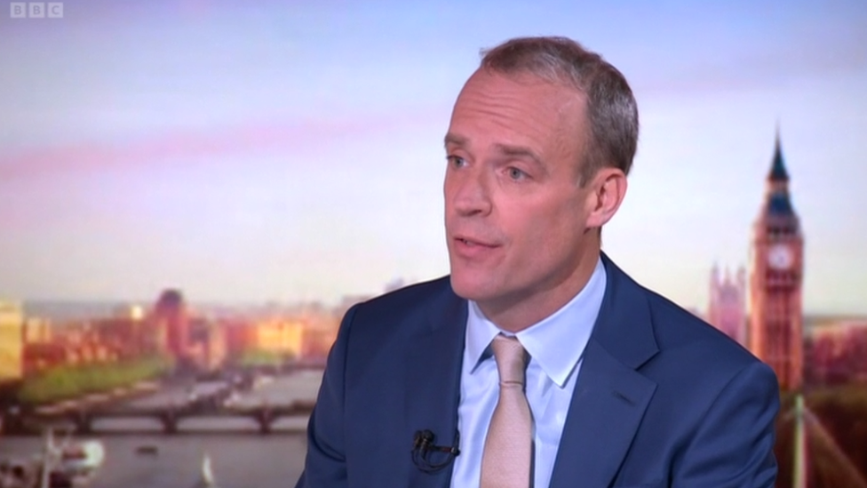 Dominic Raab on the Sunday Morning show