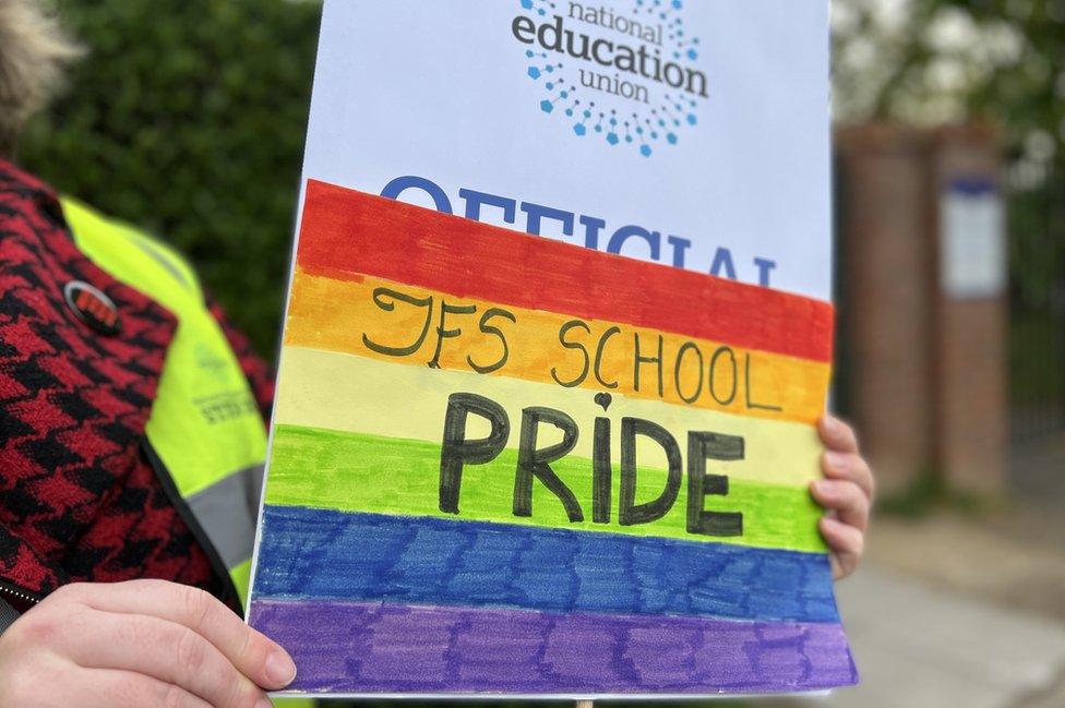 JFS pride sign