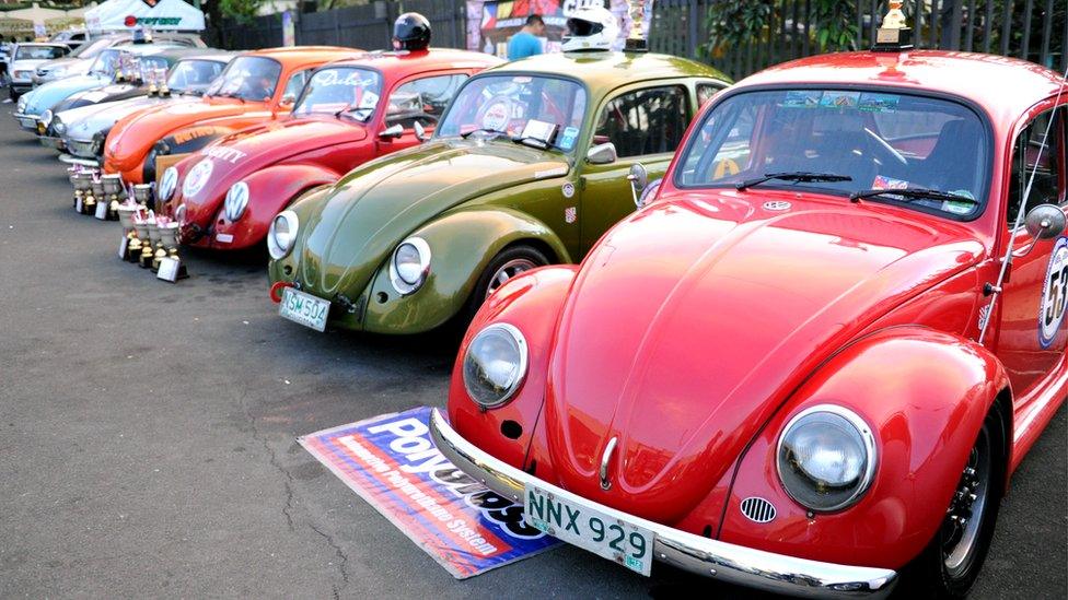 Vintage Volkswagen Beetle cars