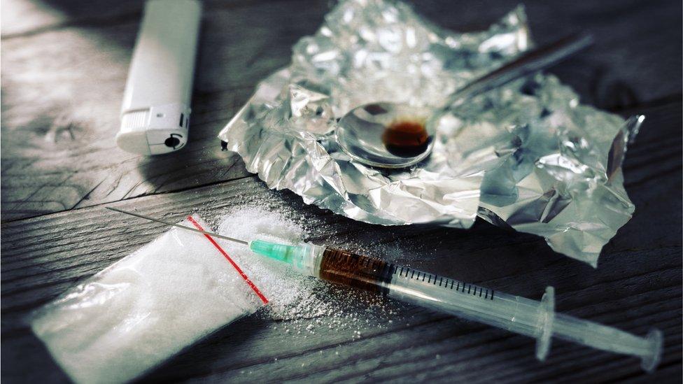 Heroin needles