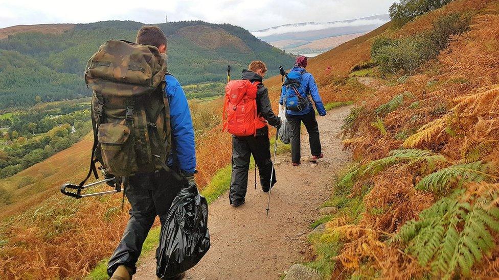 Volunteers on Ben Nevis