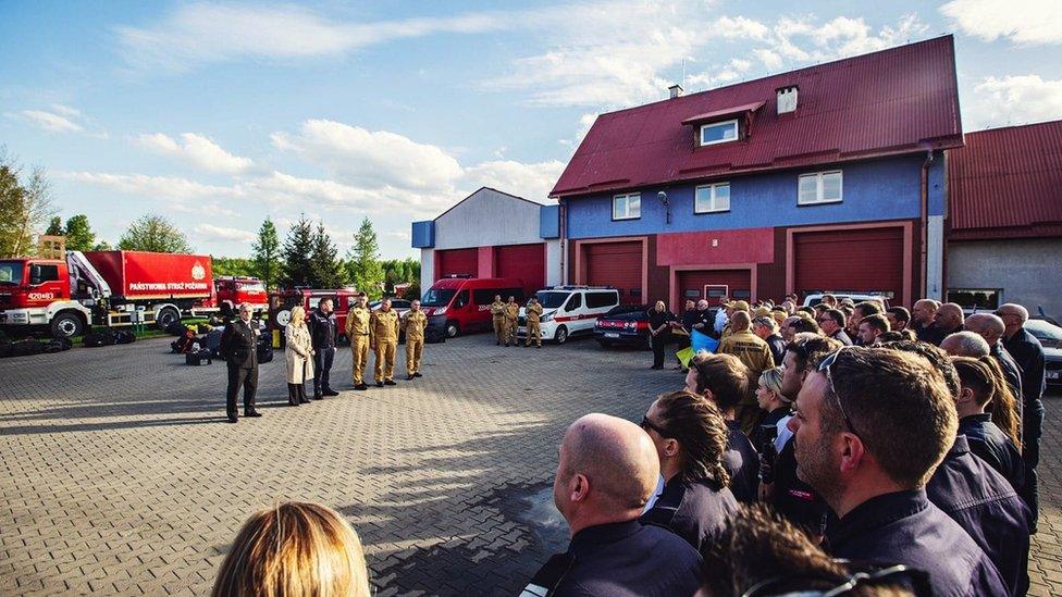 Convoy team at the handover ceremony in Poland