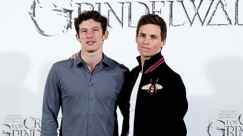 Callum Turner with Eddie Redmayne