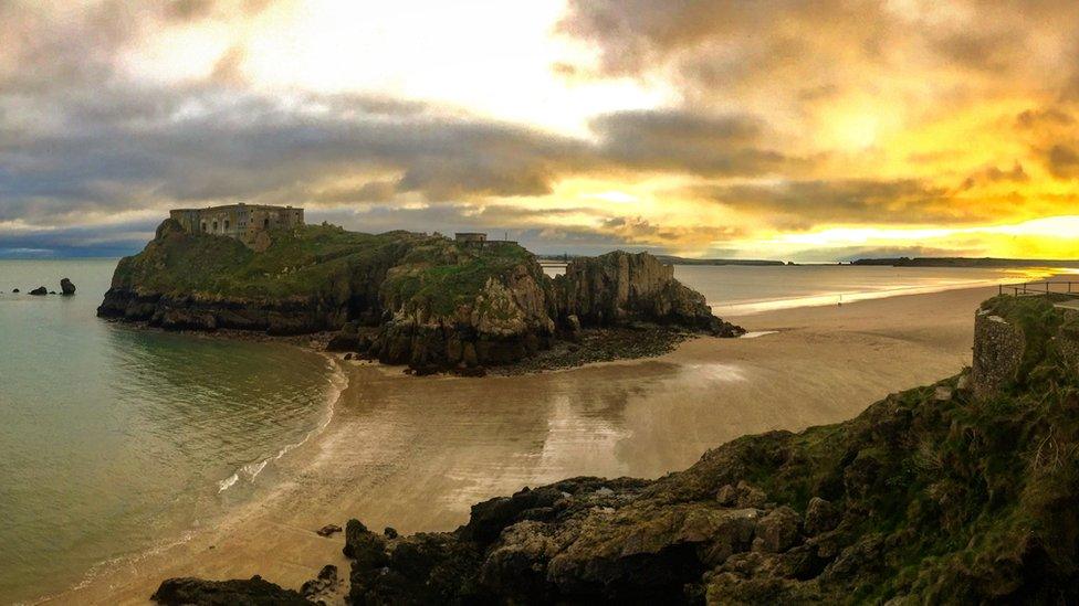 Maxwell Randells was on a short winter walk through Tenby when he captured this view of St Catherine's Island overlooking Castle Beach.