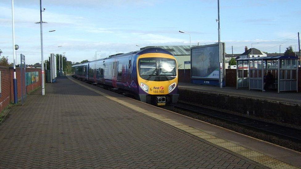 train at Chorley station