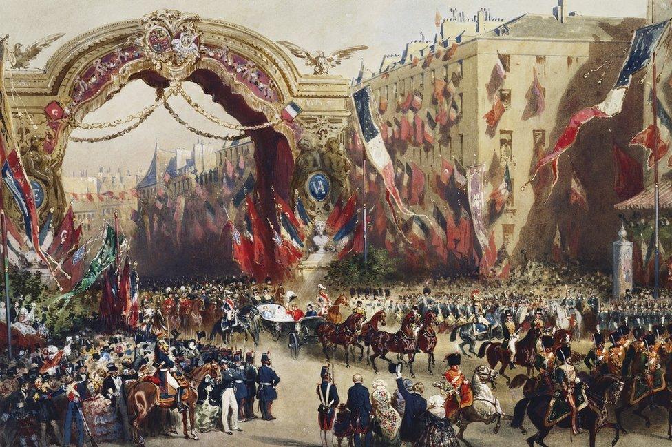 Queen Victoria’s entry into Paris, 18 August 1855 by Eugène-Charles-François Guérard