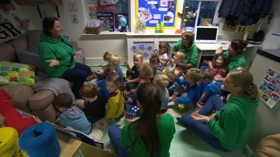 Children at a nursery in York