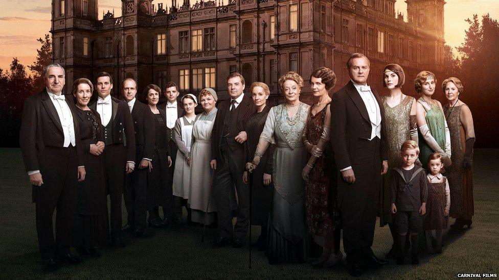 The main cast of series 6 of Downton Abbey